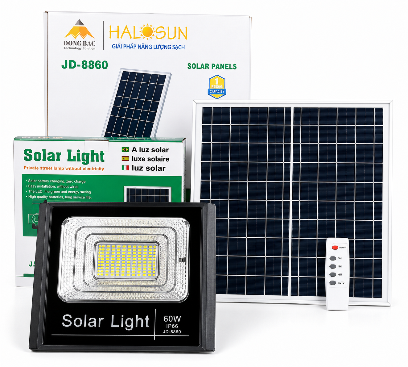 ĐÈN NĂNG LƯỢNG MẶT TRỜI JD-8860L - 60W