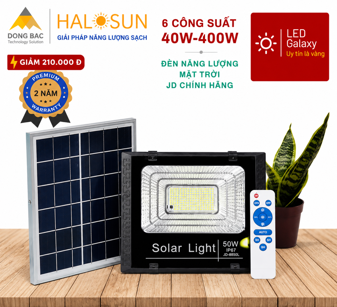 ĐÈN PHA NĂNG LƯỢNG MẶT TRỜI JD-ABS200 200W