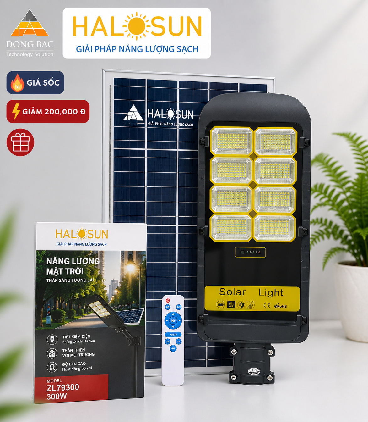 ĐÈN ĐƯỜNG NĂNG LƯỢNG MẶT TRỜI 300W ZL79300