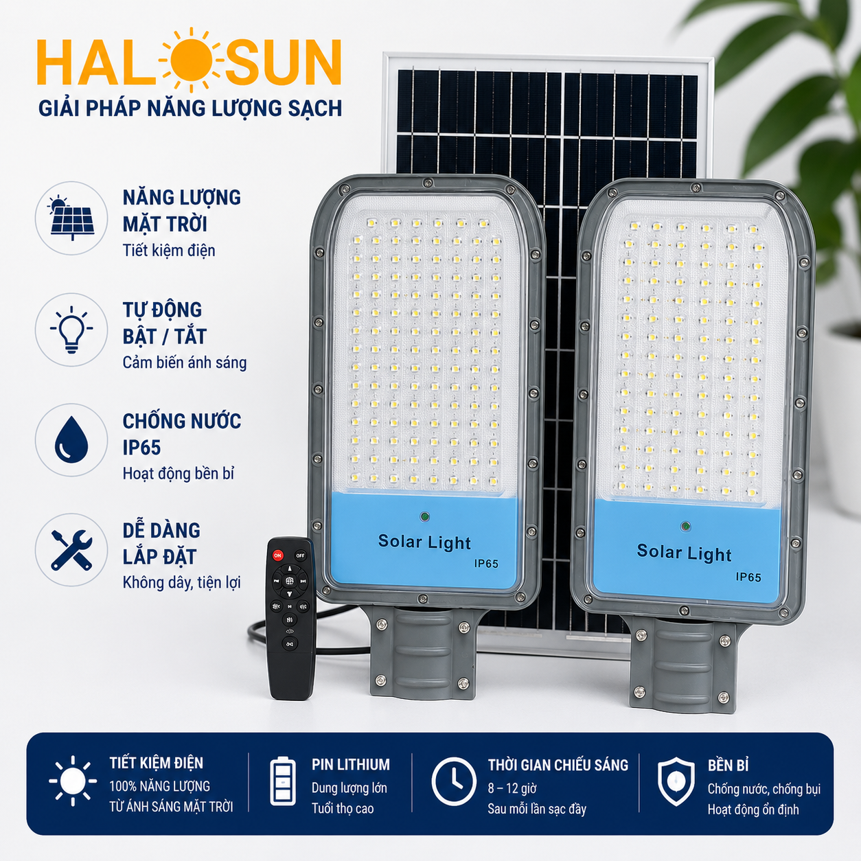 ĐÈN ĐƯỜNG NĂNG LƯỢNG MẶT TRỜI 3 MÀU VS-C200 200W