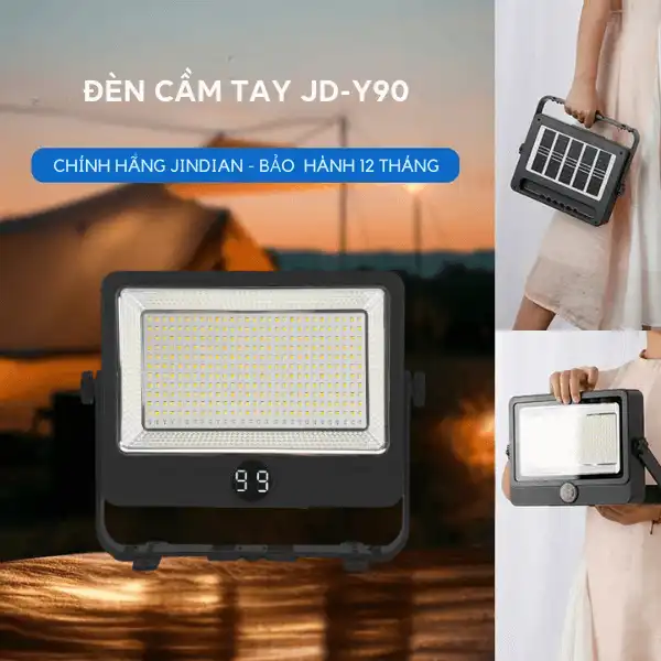 ĐÈN CẦM TAY NĂNG LƯỢNG MẶT TRỜI 90W JD-Y90